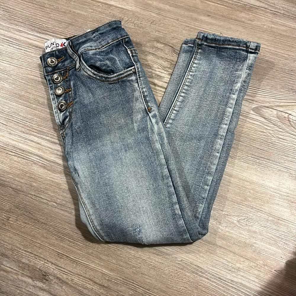💐 Punto K Blue Distressed Skinny Jeans
